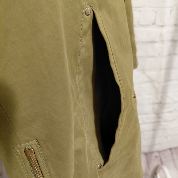 Zara Oliver Women's Khaki Green Fur-Trimmed Hooded Jacket.😍 - Picture 14 of 14